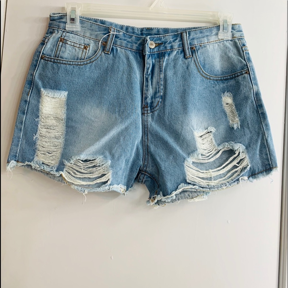 Distressed Jean Shorts